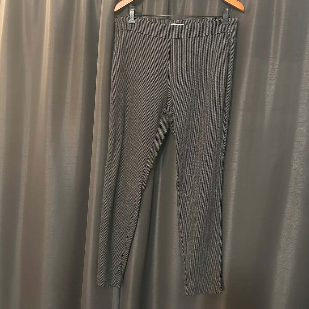 Lila Rose Womens Size US 12 Black White Pull On Print Elastic Waist Leggings